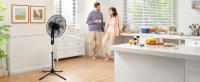 Aigostar Ventilador de Pie Silencioso con 7 aspas, diámetro 43 cm, oscilación de 70°, 3 velocidades y altura ajustable de 108 a 130 cm. Ideal para dormir. - details 11