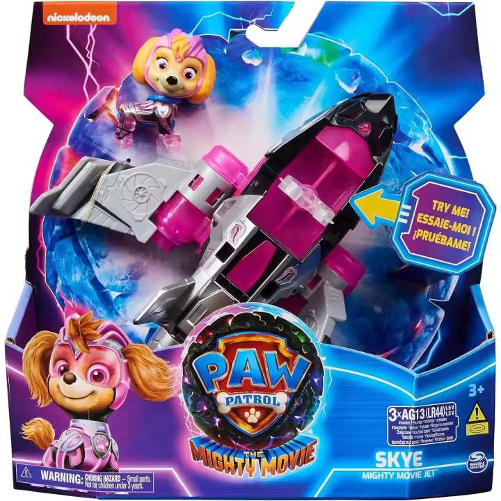 Patrulla Canina - LA SUPERPELÍCULA - Figuras DE ACCIÓN Y Coches DE Juguetes LA Patrulla Canina - Figura Skye Patrulla Canina y Avión de Juguete - Luces y Sonidos - 6067506 - Juguetes Niños 3 Años + - 1