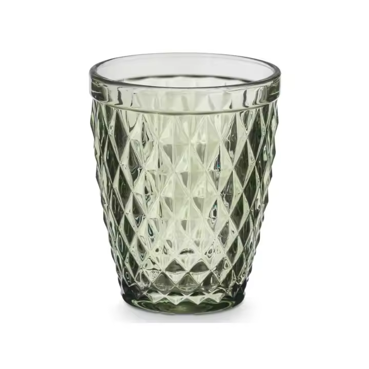 MAXHOME-SET 6 Vaso diamante verde 250 ml - 1