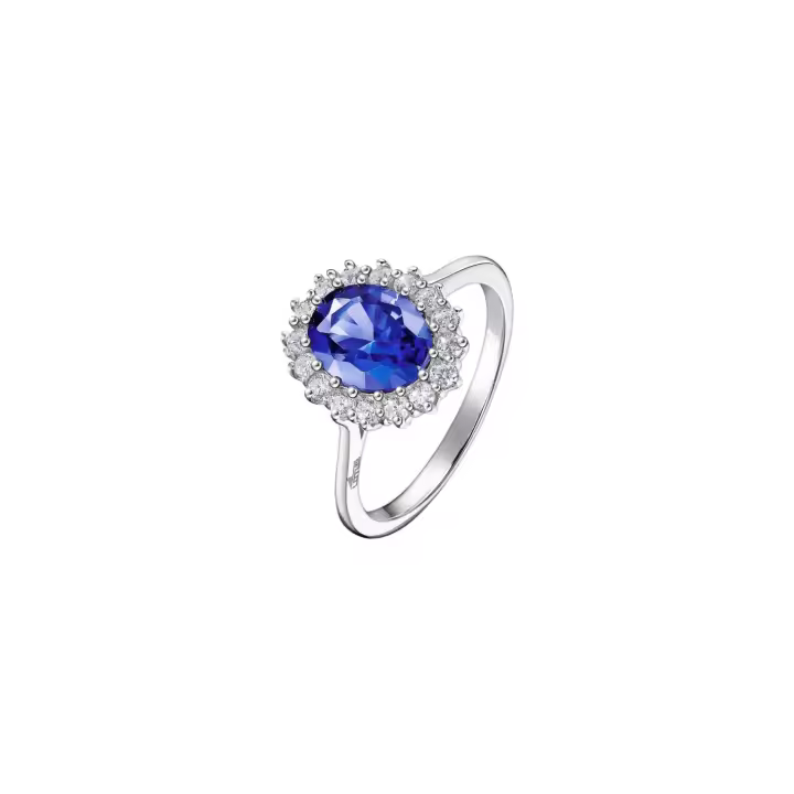Lotus Silver PURE ESSENTIAL LP3459-3/1 Anillo de mujer - Piedra azul y circonitas - 1