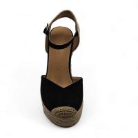 Calzados soraia, Sandalia de antelina y plataforma de yute, espardeñas de cuña, para mujer. - details 2