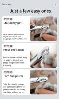 Tijeras De Uñas Para Mascotas De Acero Inoxidable Un Pie De Acero Pet Tijeras De Uñas Para Gatos Y Perros Pequeños Herramienta De Cuidado De Mascotas - details 12