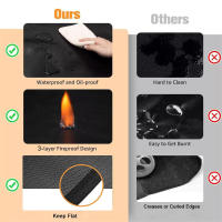 Alfombra De Barbacoa Grande 65 X 48 Pulgadas Doble Cara Resistente Al Fuego Impermeable Y Antigrasa Protector Para Pisos Y Patios - details 2