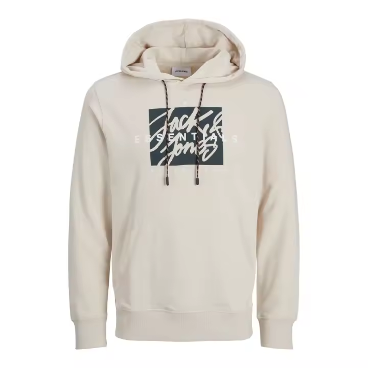 [ENTRETIEMPO] Jack & Jones Hombre Sudadera con Capucha y bolsos frontales , Grosor 260 grs ideal Entretiempo Mod JJCOLTON Moda Casual Informal , suave y cómoda REF 268440 - 1