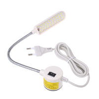 Luz De Máquina De Costura 6W 30LEDs Base Fija Tubo Flexible De Patas De Pato Para Tareas Domésticas Fuente De Alimentación AC110-250V - details 8