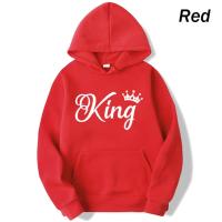 Sudadera De Capucha Largo Manga Para Mujer Estampado Rey Y Reina Casual Streetwear Para Pareja Otoño E Invierno - details 14