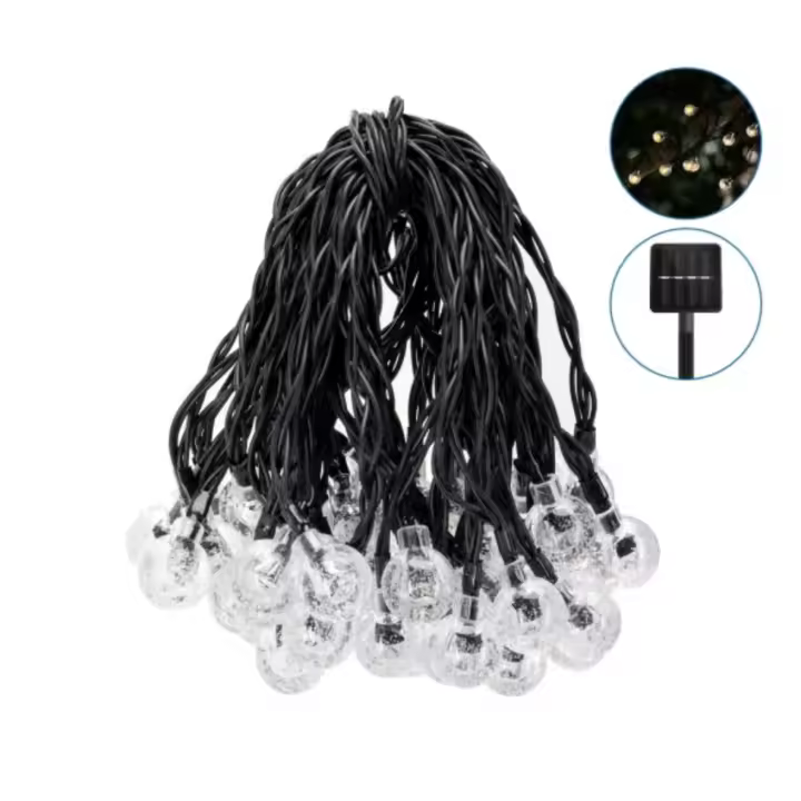 Tira de Luz Solar Aigostar - Iluminación Exterior - Luces Cálidas/multicolores - 10m - 12 Horas - Eficiente Energéticamente - 1