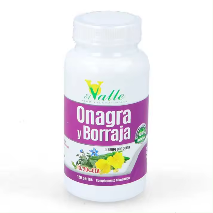 El Valle Onagra/Borraja/Vitamina E 120 Cápsulas - Salud de la Mujer - 1