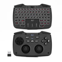 Controlador De Juego Portátil Inalámbrico Rii RK707 2.4GHz Con Teclado Y Ratón Combinación Función Turbo Para PC/Raspberry Pi2/Android TV Google/TV Mini Teclado Monocromático Con USB - details 0