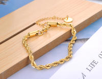 Pulsera De Acero Inoxidable Con Cadena De Enredado Para Hombres Y Mujeres Lokaer Estilo Hip Hop/Rock Plataforma De Fiesta Bangle B21138 - details 6