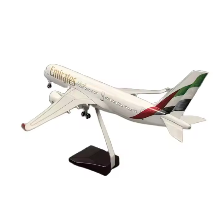 Modelo De Avión Emirates UAE A350 De 47cm Escala 1:142 En Resina Con Pista Regalo De Juguetes Para Colección Y Exhibición - 1