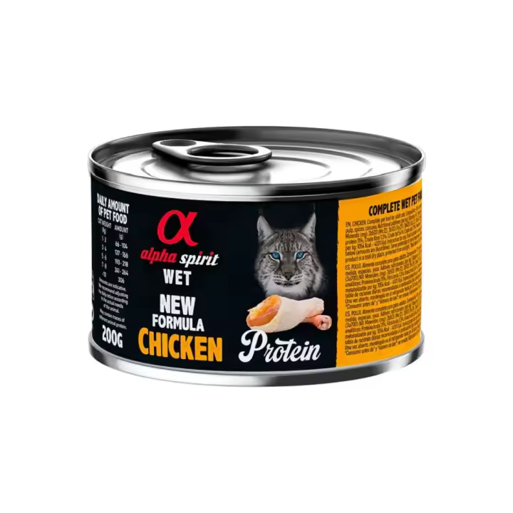 Alpha Spirit Húmedo Lata 200 Gr Protein Para Gatos Pollo - 1