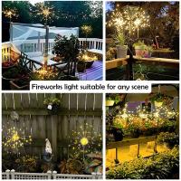 Lámpara De Jardín Solar Poder Firework Estrella Saludable Stake Iluminación Exterior Decoración De Navidad Para El Jardín - details 1