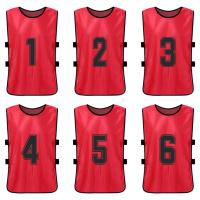Chalecos De Deporte Para Niños 6/12PCS Camisetas De Fútbol Rápidas Secado Uniforme De Equipo De Baloncesto Entrenamiento Con Números - details 18