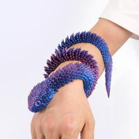 Modelo De Serpiente 3D Impreso De 30cm Adorno De Escritorio Para Acuario Decoración De Hogar Múltiples Articulaciones Activas Figura De Plástico - details 7