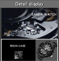 Reloj Deportivo De Pulsera Para Hombre SANDA Estilo Militar G-Style LED Digital Cronógrafo Resistente Al Agua Cuarzo Analógico-Digital Con Alarmas Y Calendario - details 13