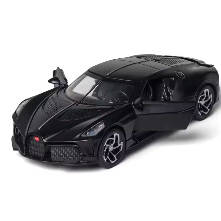 Coche De Acción a Mano 1:32 LA Voiture Noire Con 5 Puertas Abiertas Luz Y Sonido Vehículo Deportivo Para Niños Juguete Metálico Duradero - 1