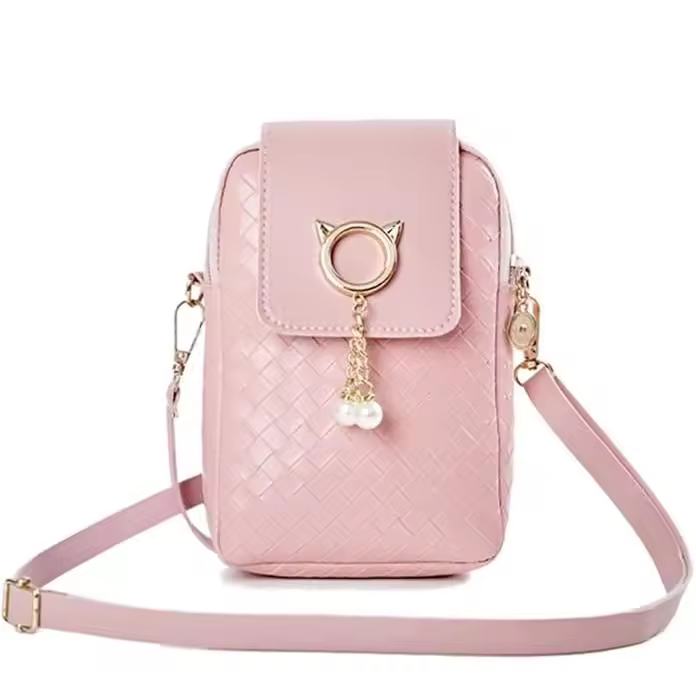 Mini bolso de mano de PU para teléfono de mujer, billetera inteligente con teléfono móvil y correa de hombro estable para ir de compras - 1