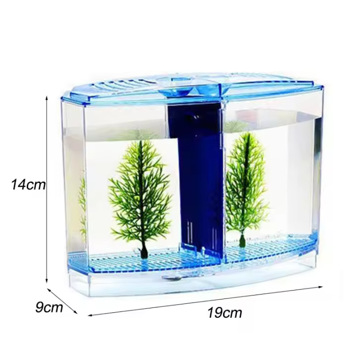 Caja De Acuario Para Pez Grande Con Dos Compartimentos Ecológica Plástico Isolación Para Cría Y Aislamiento Mini Acuario - 1