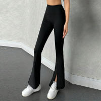 Leggings Micro Flared Para Yoga Pantalones De Yoga Con Pierna Aumentada Cintura Alta Fitness Pantalones De Gimnasio Estirables Casual Deportivos Para Mujer - details 2