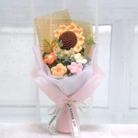 Regalo De Cumpleaños Para Mujer: Bouquet De Flores De Algodón Cashmere Con Girasoles Margaritas Rosas Para Aniversario Boda Fiesta De Enlace Regalo Para Madre - details 4