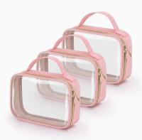Bolsa cosmet transparente-Bolsa de cosmet de gran apertura con mango, bolsa cosmet transparente esencial para viajes, bolsa de viaje de inodoros - details 2