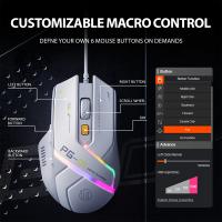 Ratón De Juego INPHIC PG1 Con Cable Ergonómico RGB Programación Macro Periférico Competitivo 12000 DPI 60 IPS 20G 6 Botones - details 6