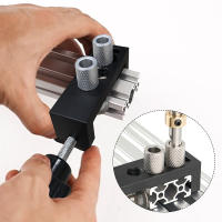 Localizador De Perforación Universal Para Perfiles De Aluminio Con Abrazadera Y Taladro De Contorno M6 Herramienta De Carpintería DIY - details 1