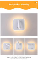 Lámpara De Lectura Nórdica Minimalista Con Puerto USB Y Ángulo Ajustable Para Dormitorio Y Hotel Decoración De Pared Con Luz LED Duradera - details 2