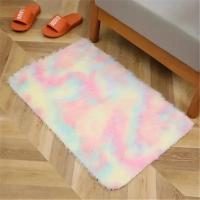 VIKAMA Alfombra De Peluche Gruesa Con Diseño De Tie-dye Gradient De Seda Y Lana Para Decoración De Sala De Estar Y Dormitorio Estilo Nórdico - details 0