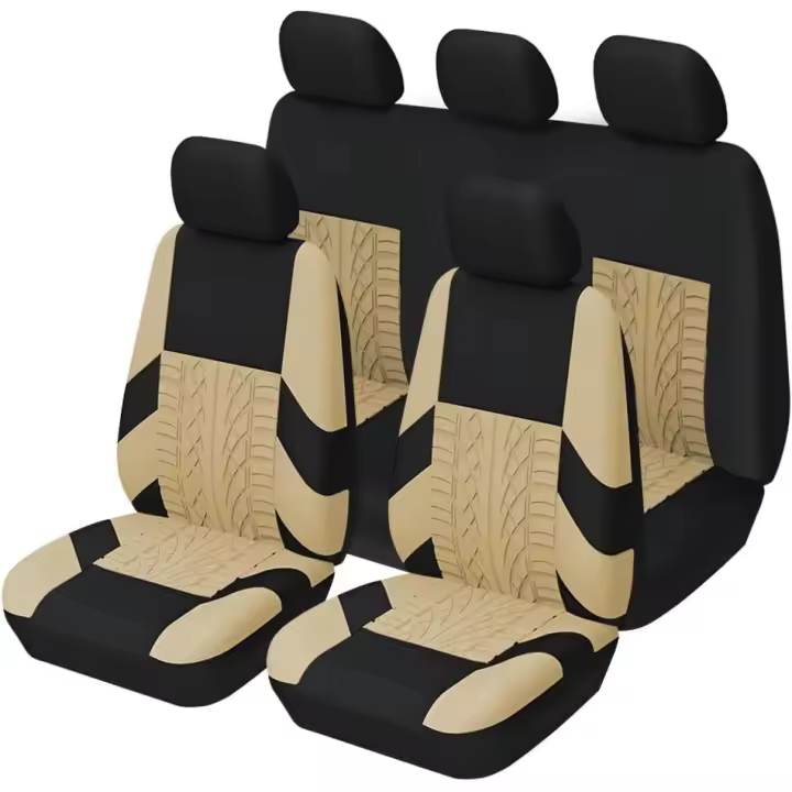 Juego completo de fundas para asientos de coche, fundas de cojín para coche divididas, antideslizantes y transpirables, accesorios para la mayoría de camiones, SUV y furgonetas - 1