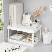 Estante Multifuncional Doble Capa Para Escritorio Organizador De Cosméticos Y Artículos Domésticos Ecológico De Plástico - details 5