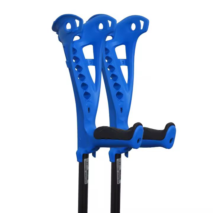 Muletas (pack de 2) regulables en altura, baston ingles, con puño anatomico, acolchado. modelo FDI Access Confort, ultraligeras en aluminio, dos colores a elegir - 1