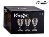Arte Regal Set 6 Copas de vino 330 ml diamante filo oro - details 1