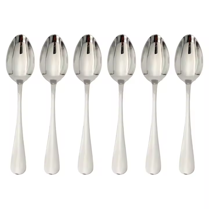 WAI 2 MARKET - Juego de Cucharas Soperas de Acero Inoxidable Pulido  Set de 6, 12 o 36 Piezas  Alta Calidad, Resistente y Duradera  Apta para Lavavajillas  Ideal para Cocina, Restaurantes, Banquetes y Eventos de Lujo - 1
