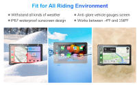 Monitor Portátil Srnubi 7 Pulgadas Para Motocicleta Con Pantalla LCD IPX7 Impermeable Para Wireless Apple Carplay Android Auto Moto Car Play Sistema De Visión Trasera Para Vehículos - details 7
