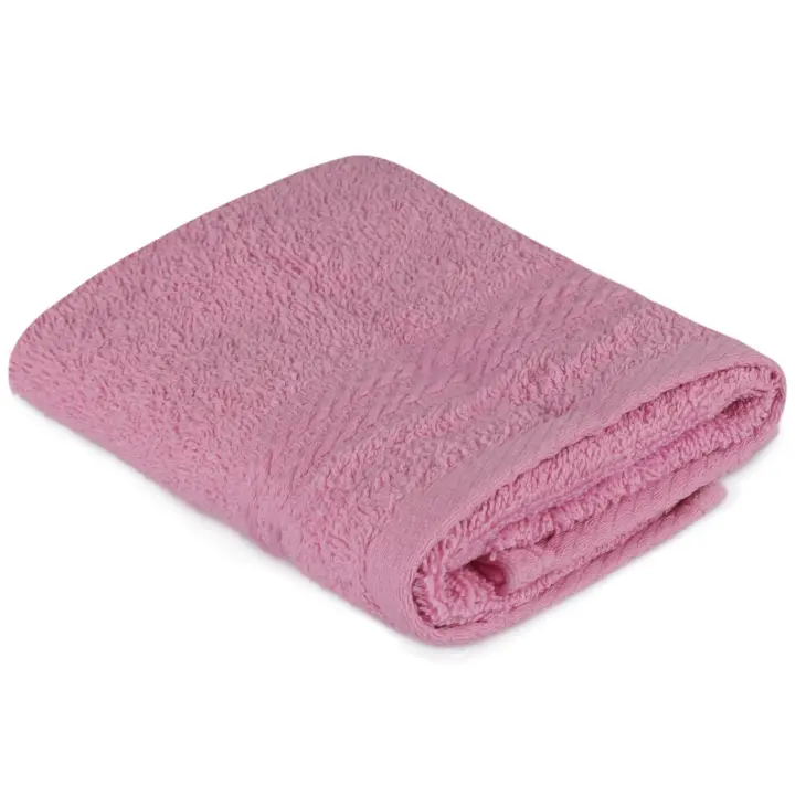 Wellhome Toalla de Cortesía Rosa 100% Algodón 30x50 Cm - Suave y Absorbente - 1