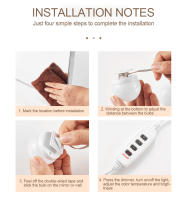 Espejo De Maquillaje Moderno Con Luz USB Tres Tonos Luz De Espejo Luz De Cabeza Bombilla Decorativa Lámpara De Vanidad - details 10