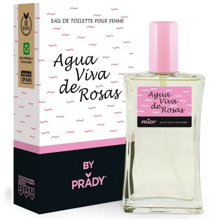 AGUA VIVA DE ROSAS Eau de Toilette para mujer 90ml Prady Fragancia inspirada en otros perfumes Pour Femme Colonia - 1