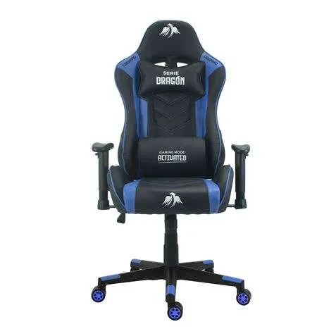 Cromad Silla Gaming Premium Negro - Base 350mm - Pistón Gas Clase 2 - Altura Regulable - Ruedas Nailon 60mm - 1