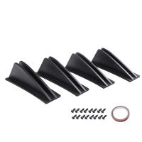 Nuevo 4PcsSpoiler De Parachoques Trasero Universal Para Coche Protección Del Parachoques Anticolisión Diseño Curvo Color Fibra De Carbono Negro - details 6