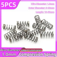 Spring De Acero Al Carbono 65Mn Coils Cilíndricas Mecánicas Liberación De Presión Devolución De Compresión Diámetro De laWire 1.0mm L 10-50mm Para Uso Industrial - details 0