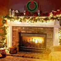Adorno Navideño De Encaje De Navidad DIY Guirnalda Artificial Con Lazo Para Decoración De Puertas Y Paredes - details 3