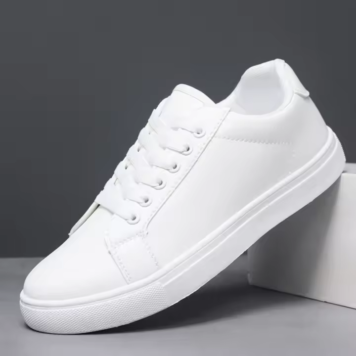 Zapatos De Patinaje Casuales Para Hombres Blancos Negros Cómodos Y Ligeros Zapatillas De Moda De Verano Suela De Goma Talla True - 1