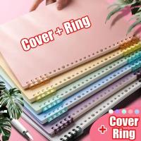 4Pcs Cubierta De Libro De Hojas Sueltas A4 A5 B5 Colores Transparentes Con Anillos De Espiral Para Oficina Y Escuela Suministros De Papelería Lindos Y Prácticos - details 0