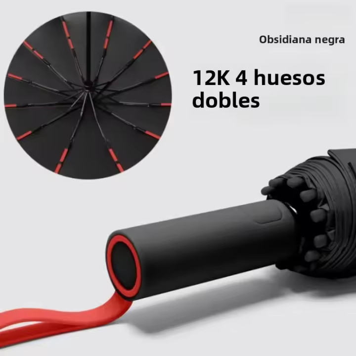 Paraguas Automático Resistente Al Viento Y Sol Con Protección UV Grande Plegable Para Hombres Y Mujeres Paraguas De Lluvia Con 72 Costillas - 1