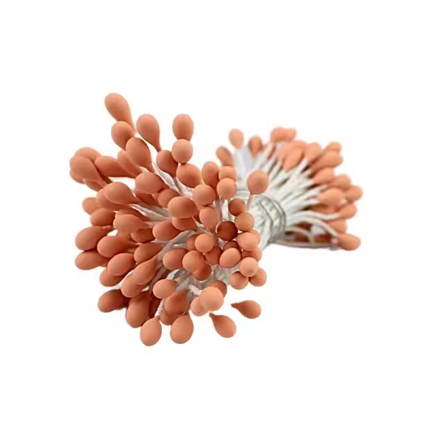 Ramillete 80 Pistilos Mate con Tallo de Alambre Forrado con Hilo de Algodón - 1