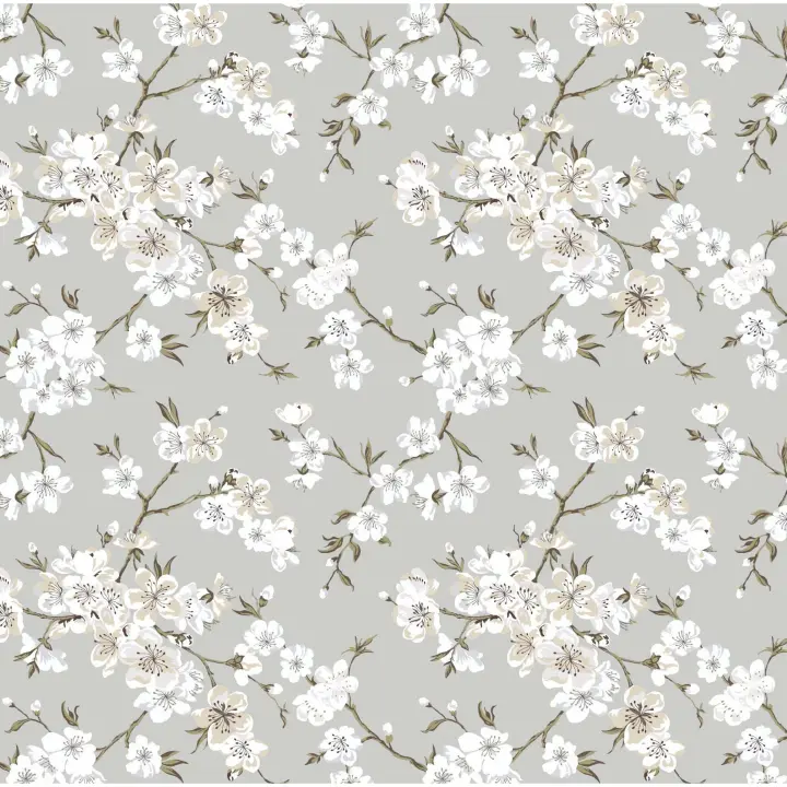 Mantel de Tela Resinada Antimanchas Hulehule Tex - Estampado Hojas Blancas y Rosa - Ideal para Comedor y Cocina - Fabricado en España - 1