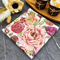 Toalla De Mesa De Papel Colorida Y Elegante Para Restaurante Occidental 33cm 2 Capas De Pulpod De Madera Virgen 20 Piezas - details 0