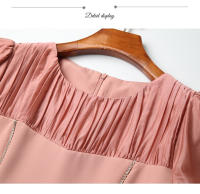 EVNISI Vestido Rosa Elegante Para Mujer Con Manga Flotante Casual Para Oficina Slim A-line Bodycon Para Fiesta Verano - details 6